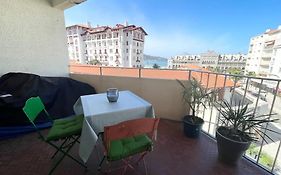 Hendaye Plage Charmant Studio 2Pers Avec Grande Terrasse Vue Mer